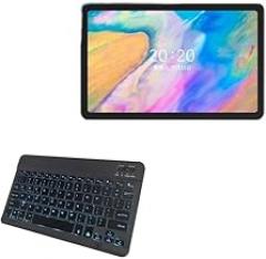 BoxWave Keyboard Compatible with Alldocube iPlay 40 - SlimKeys Bluetooth Keyboard - with Backlight, Portable Slim LED 7 Colors - Jet Black