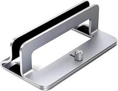 Aluminum Alloy Vertical Laptop Stand Triple Slots Aluminum Notebook Stand for Pro Tablet Phone Holder(Silver)