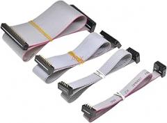 T-Branch Connector | 2Pcs Fc-Fd Dc4 2.54Mm Pitch Male to Female Connector 8/10/16/20/40 Pin 20Cm 30Cm Flat Ribbon DovvnIoad Data Cable IDC Box Header High for Electronic Component