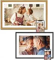 Frameo Digital Picture Frame 2 Pack, 1pc 10.1inch 1280 * 800 Digital Photo Frame 32GB Memory, 1pc 15.6 Inch Photo Frame Electronic 32GB Memory, 1920 * 1080 Touch Screen, Auto-Rotate, Share Photo Video