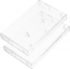 2PCS Transparent Cassette Storage Boxes Clear Plastic Tape Protectors for Audio Cassettes Compact Organizers for Home Office Use Dustproof Design for Easy Display