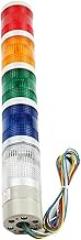 AC 220V 110V Safety Stack Lamp Red Green Yellow Flash Industrial Tower Signal Light LTA-505 5 Layer DC 12V 24V Warning lamp LED(220V Steady Light)
