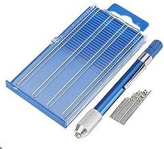 Drill Bits Mini 0.3-1.0mm Clamping Hand Drill With Keyless Chuck 20Pcs Twist Drill Bits For Woodworking Drilling Electronics Repair