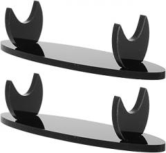 2pcs Pen Holder Organizer and Nail Brush Display Rack, Black Plastic Pencil and Electronic Pen Stand for Office Desk Storage and Makeup Brush Holder