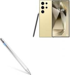 BoxWave Stylus Pen Compatible with Samsung Galaxy S24+ - AccuPoint Active Stylus, Electronic Stylus with Ultra Fine Tip - Metallic Silver