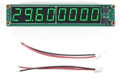 Digital Frequency Counter LED Display Module Measures 0.1MHz to 2400MHz Wide Range Signal Detection for Electronics Projects with Clear Readout Compact Metal Design for Accurate Test Meter Use(green)