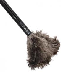 Retractable Feather Duster 8-14 in Adjustable - Natural Gentle Duster for Ceiling Fans, Blinds, Plantation Shutters, Walls & Furniture - Quality Checked in USA - 1 Pack