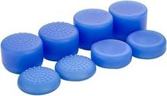 8 Pcs Heightened Soft Silicone Anti-Slip Analog Joystick Thumb Grip Stick Cap Cover Case Skin Skid Heighten for PlayStation 4 PS4 PS3 Xbox Controller (Blue)