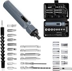 All-in-One Cordless Electric Screwdriver and Mini Drill Kit with Speed Control and Bit Variety for Home Maintenance Electronics DIY Projects