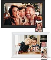 Frameo Digital Picture Frame 2 Pack, 1pc 10.1inch 1280 * 800 Digital Photo Frame 32GB Memory, 1pc 15.6 Inch Photo Frame Electronic 32GB Memory, 1920 * 1080 Touch Screen, Auto-Rotate, Share Photo Video