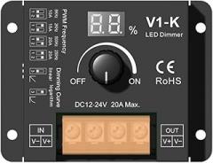 DC12-24V V1-K Constant Voltage Single Channel Intelligent Rotating stepless dimming Controller Display Monochromatic Light