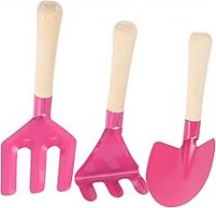 Milisten 3Pcs Mini Shovel for Pink Gardening Tools for Bonsai Flowerpot Educational Planting Supplies for Beach Play and Garden Activities