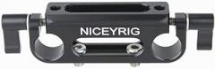 NICEYRIG 15mm Rod Clamp with NATO Rail for 15mm Rod Railblock Support System, Follow Focus, DSLR Camera Cage - 333