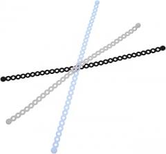 KESYOO 3Pcs Flexible Silicone Cable Ties Set, Reusable Adjustable Wrapping Straps for Electronics Cord Management, Portable Multipurpose Packing Straps in Light Gray, Black, and Light