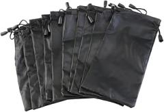Beaupretty 12Pcs Eyewear Storage Pouch Durable Drawstring Bags for Eyeglasses Sunglasses Jewelry Electronics Dustproof Pouch Black