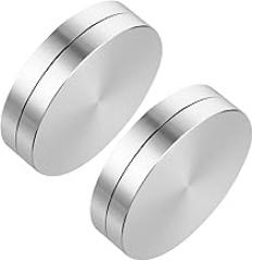 VOSAREA 2Pcs Aluminum Alloy Turntable Base Bearings for Cake Decoration Smooth Rotating Display Stand for Food Serving Sculpture Base and Electronic Repair