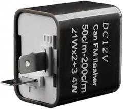 LED Flasher Relay DC Adjustable Electronic for Motorcycle Car Turn Signal Light Bulb Hyper Flashing 1Pcs(Black)