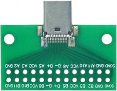 Female | Type-C Male to Female USaB 3.1 Test PCB Board Adapter Type C 24P 2.54Mm Connector Socket for Data Line Wire Cable Transfer New 2026 High for Reliable Electronic Component
