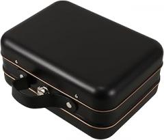 Cabilock Vintage Mini Suitcase Storage Box Tin Container for Organizing Makeup Electronics Tools Compact Handbag Design for Home Use