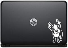 Dog Boston Terrier Version 1 Vinyl Decal Sticker for Computer MacBook Laptop Ipad Electronics Home Window Custom Walls Cars Trucks Motorcycle Automobile and More (White)