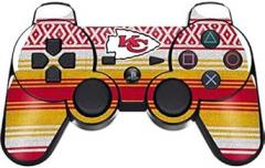 Skinit Decal Gaming Skin Compatible with PS3 Dual Shock Wireless Controller - Officially Licensed NFL Kansas City Chiefs Trailblazer Design