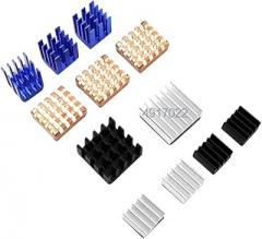12 Pcs/Heat Sink Aluminum Copper Radiator Cooler Kit For Raspbeiry Pi 2/3 & 9*9*12 14*14*6 8*8*4 13*12*5mm New 2026 High For Reliable Electronic Component, Precision, Stable Performance