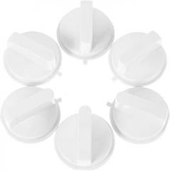 Angoily 6pcs Microwave Oven Knob D-Shaped Timer Switch Replacement Handles for Electronic Control Knobs