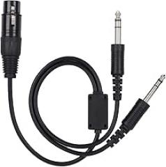 Hakeeta Aviation Headphone Adapter, 5 pin Female XLR to GA Dual Plugs Aviation Headset Adapter