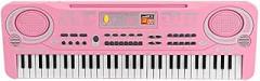 61 Keys Electronic Keyboard Musical Digital Piano with Microphone Beginner Educational Electronic Organ Microphone (Color : Pink)