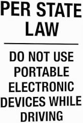 Vintage Metal Signs Poster Per State Law Do Not Use Electronic Devices While Driving Wall Art for Bedroom Home Yard Sign Outdoor Lawn Garden Bar Decor 8X12inch