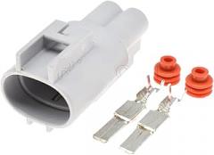 1-20Sets 2 Pin Female Male Electronic Fan Plug Auto Connector 4.8mm Series 176146-6 176143-6 (Color : Male Set, Size : 1Set)