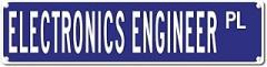 Electronics Engineer Career Metal Sign Quality Metal Sign Personalized Aluminum Sign Electronics Engineer Gift Profession Metal Plaque for Office Wall Decoration 3 X 12 Inch