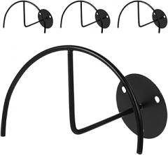 Milisten 4 Pieces Wall Mounted Hat Rack Metal Baseball Cap Organizer Holder for Home Storage, Half-circle Iron Wire Display Shelf for Baseball Caps