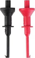 TEHAUX 2Pcs Testing Hook Clip with 4Mm Plug-in Extension Probes Lightweight Test Probe Clamps for Multimeter Electronic Testing and Mini Device Repair