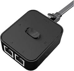 2 Port 1000Mbps Gigabit Network Switch 1 2 Out RJ45 Switch Network Adaptier RJ45 Splitter Cable Extender for PC Laptop TV Box New 2026 High for Reliable Electronic Component