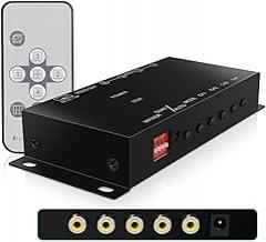 Mini 4Ch Color Video Quads Multiplexer Splitter Processor for CCTV Security Camera Support Mirror Image, Remote Control