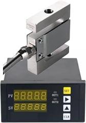 Load Cell,Load Cell Sensor, S Type Load Cell Weighing Sensor + Indicator Display,Test Tension And Compression Force Weight Pressure Sensor For Scale for DIY Portable Electronic Kitchen Scale Kit(0-10K