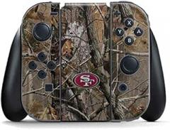 Skinit Decal Gaming Skin compatible with Nintendo Switch Joy Con Controller - Officially Licensed NFL San Francisco 49ers Realtree AP Camo Design