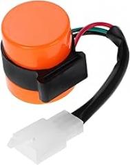 3 Pin Round Turn Signal Flasher Relay for Motorcycle ATV Scooter 12V Electronic LED Turn Signals Compatible Models Sturdy Orange Indicator Lights