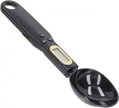 Digital Black Food Scale Spoon with Electronic Screen for Kitchen, Large Capacity Weighing Spoon Scale for Ingredients Measurement, ABS Material