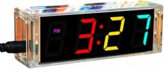 Colorful Digital Electronic Clock Making DIY Kit LED Time Week Temperature Date Display with Transparent Case Cover New 2025 for Arrival High for Quality
