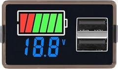 DC8-100V Type-C Dual USpB Battreriy Capacity Indicator Tester Motorcycle VoltTrackier Metier Lead Acid-Thitium LiFePO4 Power Trackier Metier Tool New 2026 High for Reliable Electronic Component
