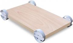 Computer Tower Stand Computer Desk Desktop Mainframe Drag Cooling Chassis Wooden Frame Base Removable Mainframe Rack (Color : A, Size : S)