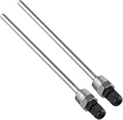 Stainless Steel Immersion Tubes Designed for Temperature Sensors Two Reliable Units with G1/2 Inch Connection (8X500mm)