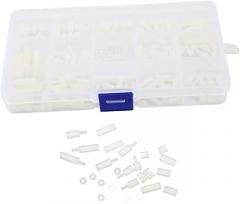 1set Nylon Screw Nut Kit Pillar Column Spacers Acid and Alkali Resistant Easy to Install for Electronic Components and Projects