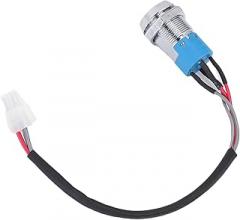 WALFRONT Universal Ignition Switch Key for Tractors and Forklifts, Design with Two Keys, Ideal for Agricultural Vehicles and Engineering Equipment