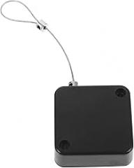 Retractable Anti-Theft Cable Lock Case Automatic 1m Steel Tether 2 Lock Clips Black for Electronic Products and Merchandise Security