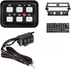 6 Gang LED Switch Panel On Off Control 12V Automatic Light Electronic Relay System Compatible With Automotive Motorcycle Parts