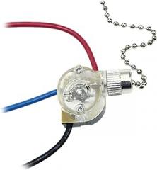 Upgraded Semi-Clear Pull Chain Switchs with 15cm Cable Simple Installs for 3-Wire Ceiling Fan or Pendant Light Fixture