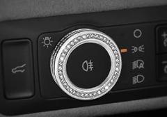 Shiny Car Interior Accessories Side Light Switch Knob Cover Crystal for Ford Explorer 2020 2021 2022 2023 2024 2025